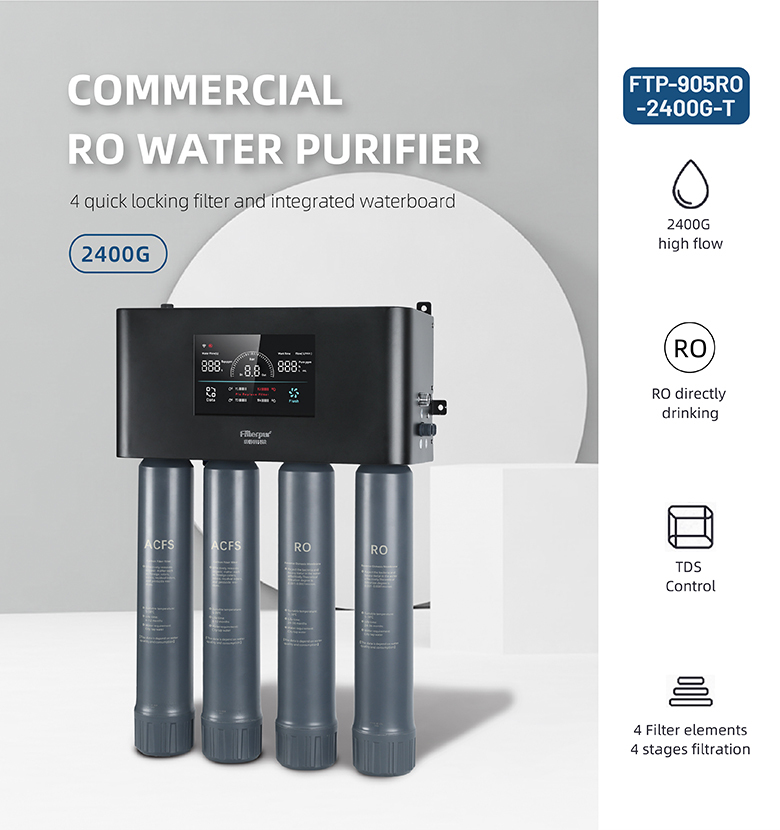 2400 GPD Coffee Shop Restaurant Hotel Bar Water Filtration System RO Commercial Water Purification System