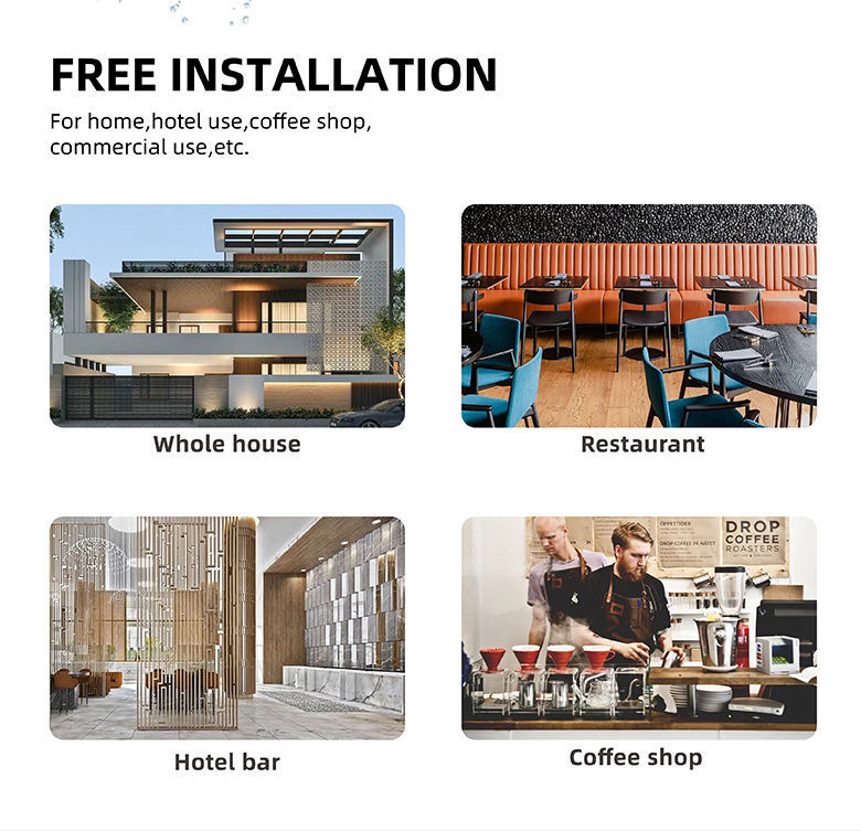 Commercial Water Filter Purifier System UF Ultrafiltration Custom Drinking Water Filtration Restaurant Hotel Use