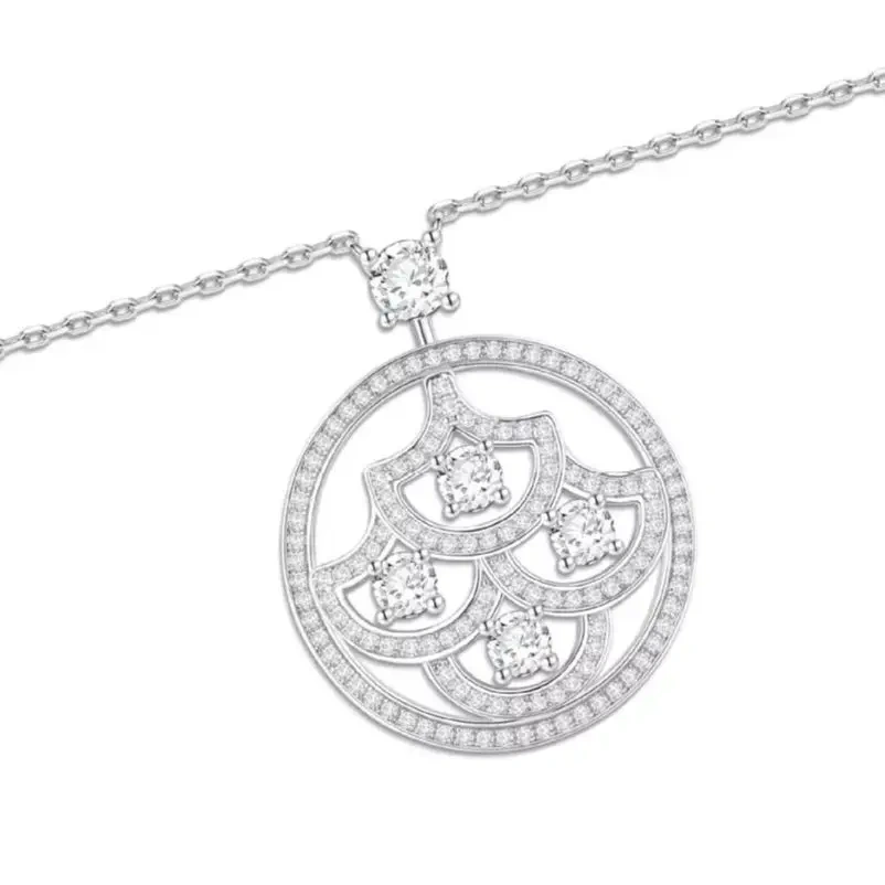 ShanLover Brand Platinum White Gold Plating 925 Sterling Silver Pendants Necklace For Woman Sweater Pendant Dress Necklaces