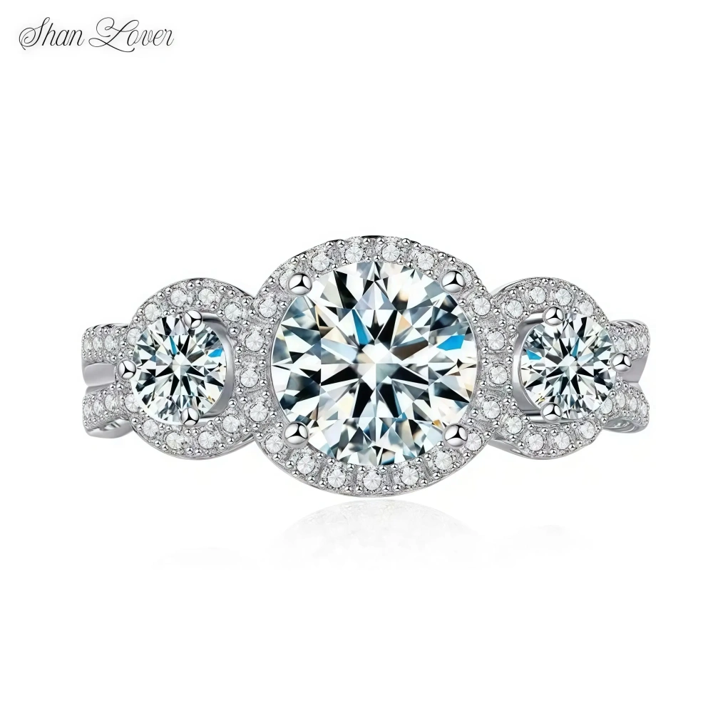 ShanLover Brand Moissanite Ring Light Luxury High End Feel 925 Sterling Silver  Women Luxury Brand Designer New Products Ring
