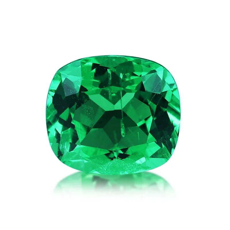 ShanLover Brand GRC Certificate Top Grade Lab Grown Emerald Beads Gemstones Emeralds Bead For DIY Jewelry Pendant Rings Earrings