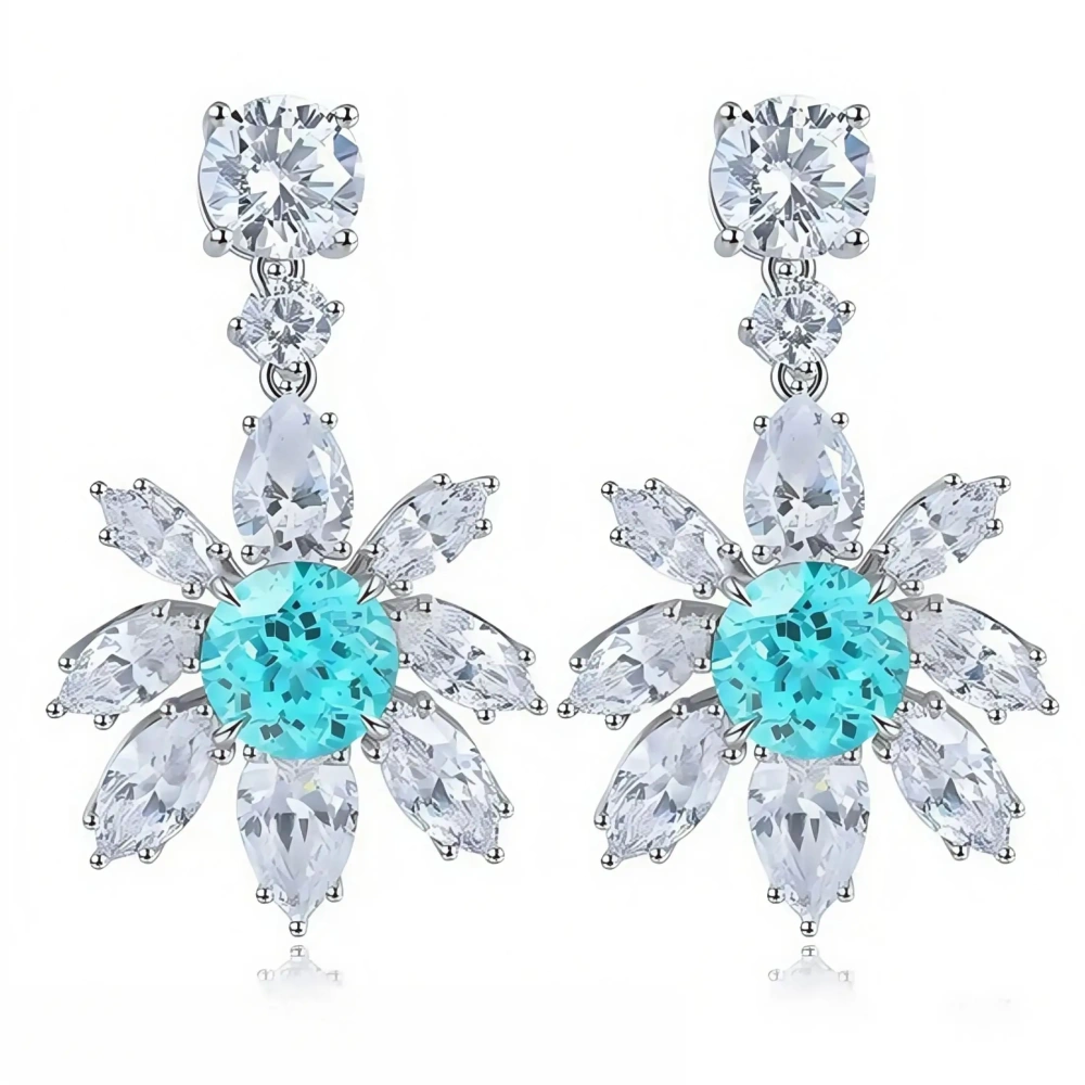 ShanLover BrandHigh Quality Flower Lab Grown Gemstones Necklace Certificate S925 Silver Simple Elegant Daily Wear Jewelry