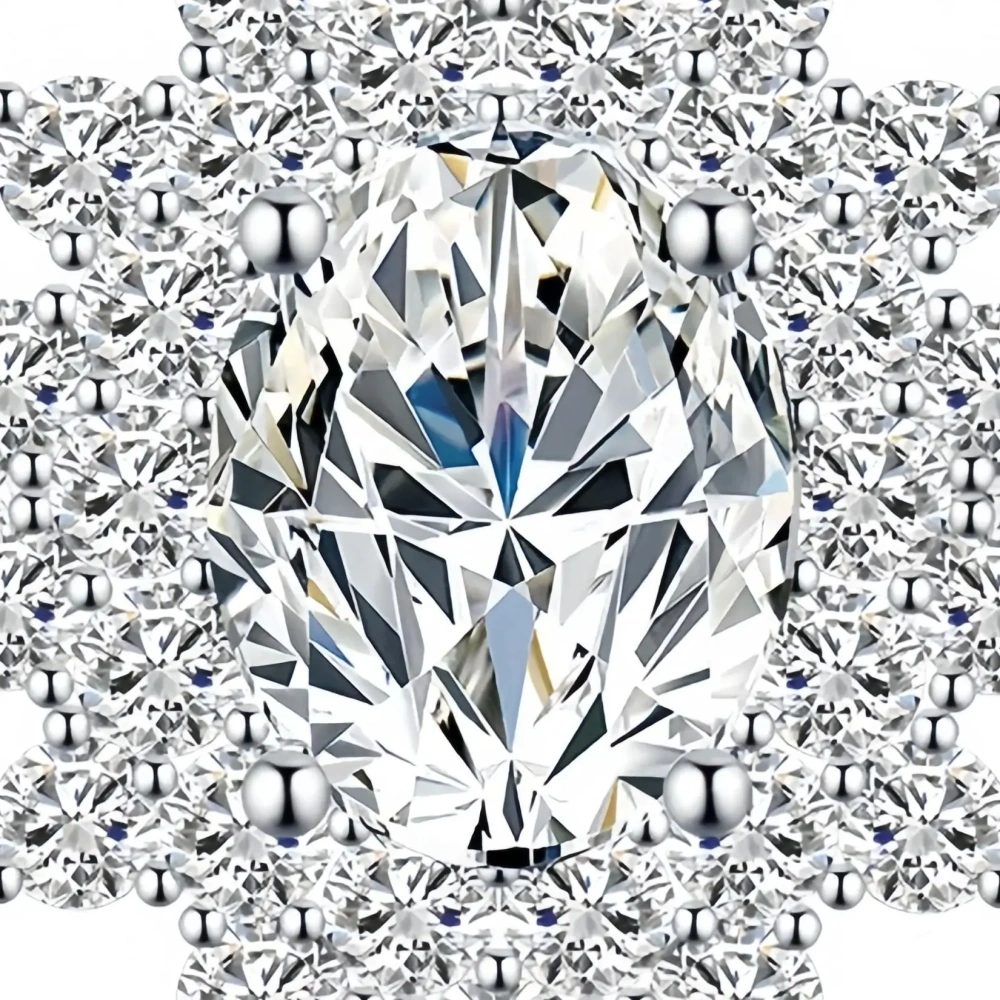 ShanLover Brand Luxury MST Grade Oval Cut Moissanite Diamond Ring for Women 925 Sterling Silver Fashion Gemstones Rings Jewelry