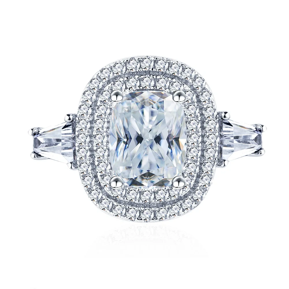 ShanLover Brand Luxury Designer MST Top Grade Moissanite Real Sterling Silver Ring For Woman Full Diamond Wedding Rings Jewelry