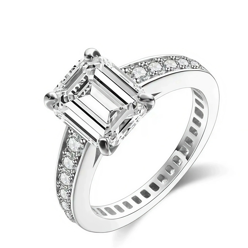 ShanLover Brand Certificate Hot Sales Fashion Zircon Ring High Quality 925 Sterling Silver Diamond Studded Ring
