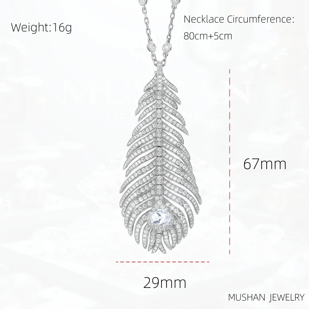 Winkin Winsin Peacock Feather Necklace Pendant Jewelry For Women Fashion S 925 Sterling Silver Pendants Chain Link Necklaces