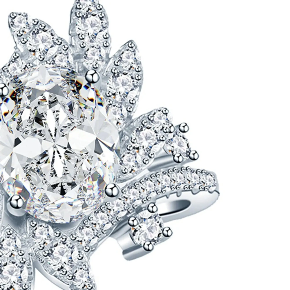 ShanLover Brand Women Luxury S925 Sterling Silver Encrusted with Diamonds All over Jewelry Luxury Brand Designer Moissanite Gems