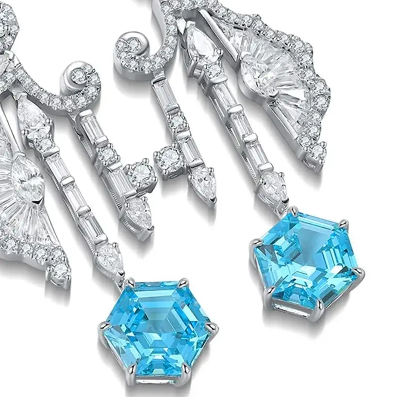 ShanLover Brand  Luxury Brand Designer Lab Grown Gemstones Certificated Women Stud  Sophistication Cultivating Elegant Jewelry