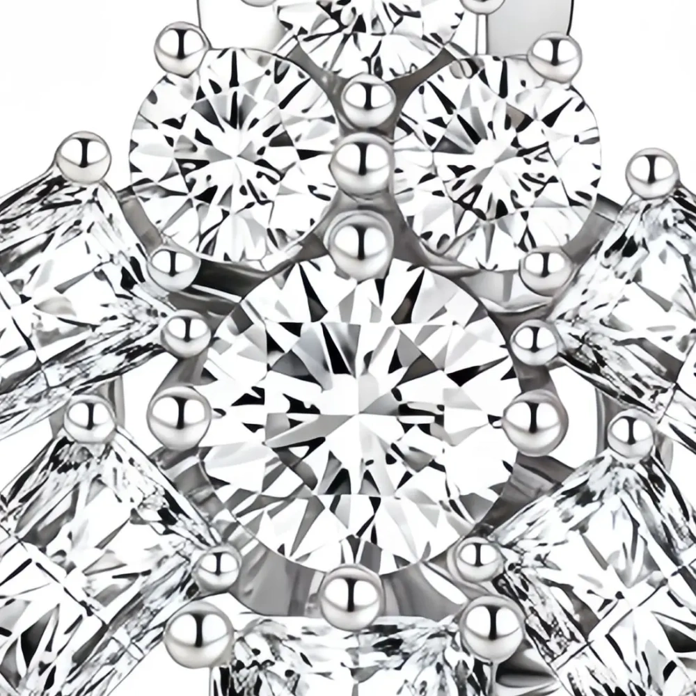ShanLover Brand S925 High Quality Geometrically Irregular Diamond Stitched Stud Earrings High End Niche Fashion Elegant Jewelry