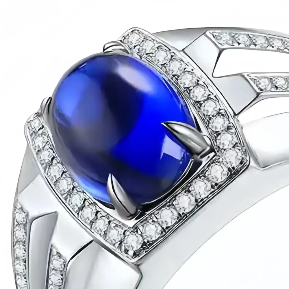 ShanLover Brand Real 925 Sterling Silver Rings MUSHAN CO. MGI Grade Lab Grown Sapphire Ring for Men Women Blue Gemstones Jewelry