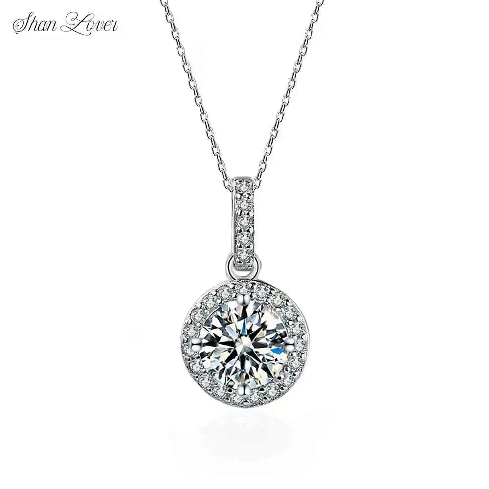 ShanLover Brand Hot Sales CMA Certificate Moissanite Designer Necklace for Women 925 Sterling Silver Fashionable  Jewelry