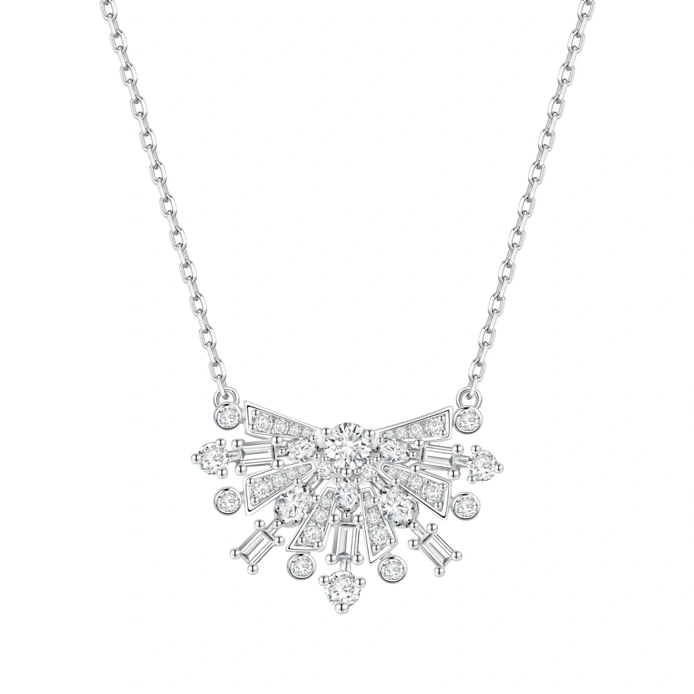 ShanLover Brand Luxury Firework Style Necklace Pendant Real S925 925 Sterling Silver Chain Necklaces Pendant Jewelry For Woman