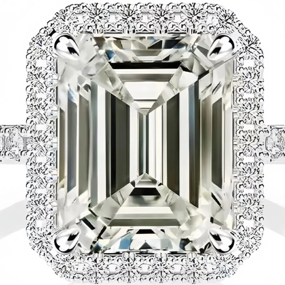 ShanLover Brand MST Top Grade 4ct Moissanite Diamond Ring CMA Certificate 925 Sterling Silver Rings Luxury Jewelry