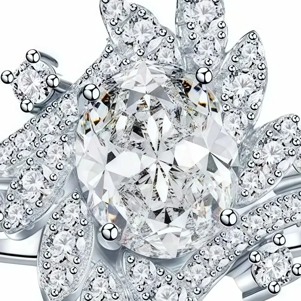 ShanLover Brand Women Luxury S925 Sterling Silver Encrusted with Diamonds All over Jewelry Luxury Brand Designer Moissanite Gems