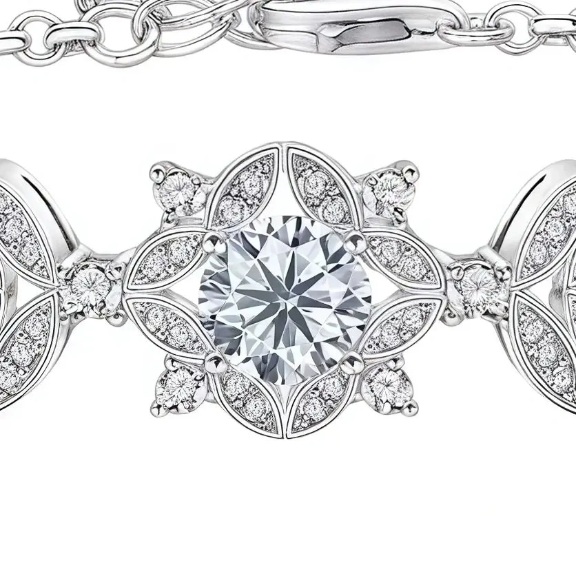 ShanLover Brand MuShan Co. MST Top Grade Moissanite Diamond Bracelets 925 Sterling Silver Chain Bracelet For Woman Charm Jewelry