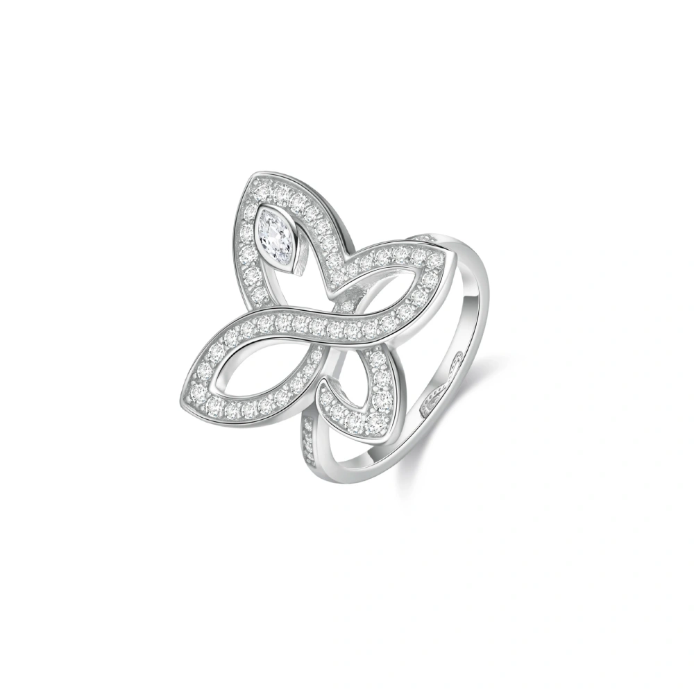 ShanLover Brand High Quality Real 925 Sterling Silver Diamond Flower Ring for Women Fashion Jewelry Gemstones Ring for Women