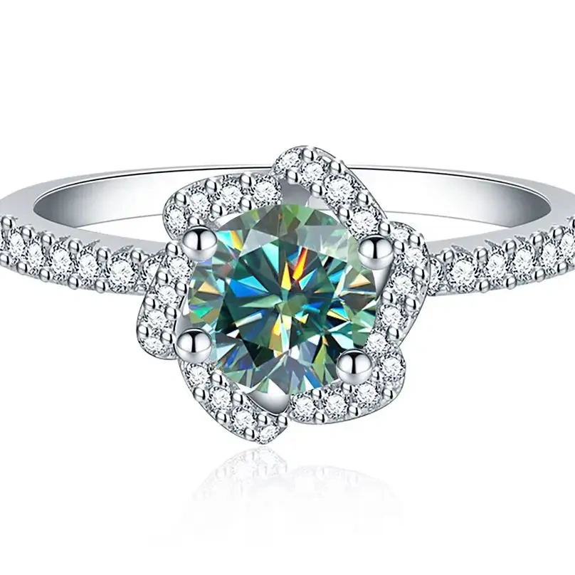 ShanLover Brand GRA Certificated MST Top Grade Moissanite Rings for Women 925 Sterling Silver Bridal Wedding Diamond Ring Jewel