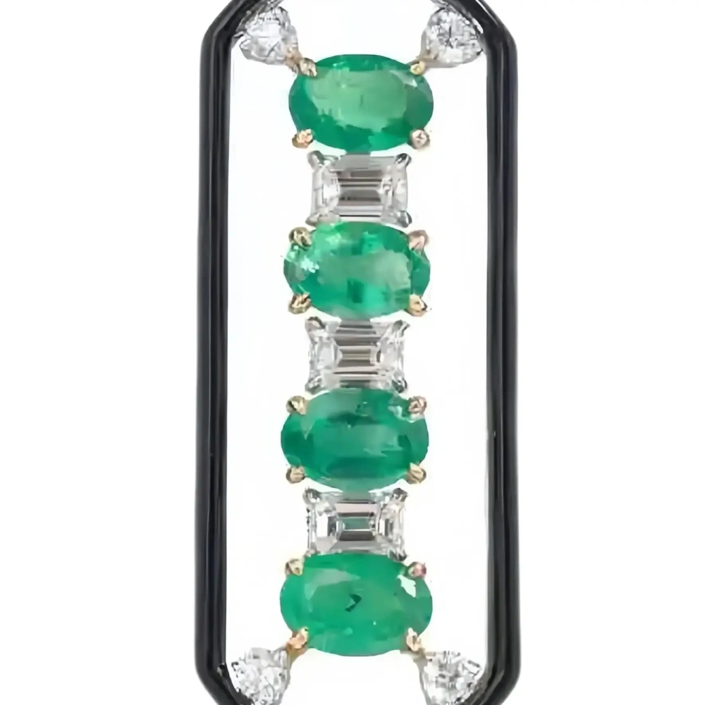 Winkin Winsin Luxury Brand High Grade Gemstones Earrings Muzo Emerald Real 925 Sterling Silver Earrings For Woman Girl Jewelry