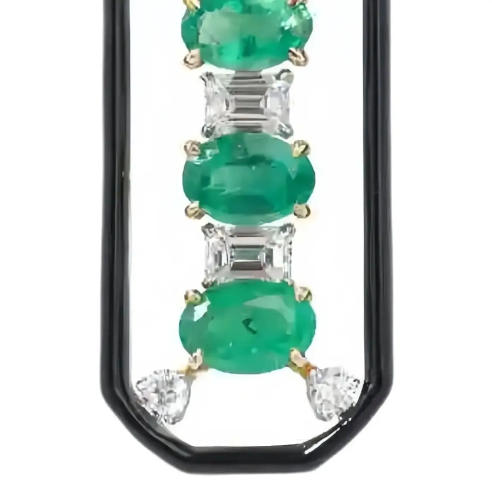Winkin Winsin Luxury Brand High Grade Gemstones Earrings Muzo Emerald Real 925 Sterling Silver Earrings For Woman Girl Jewelry