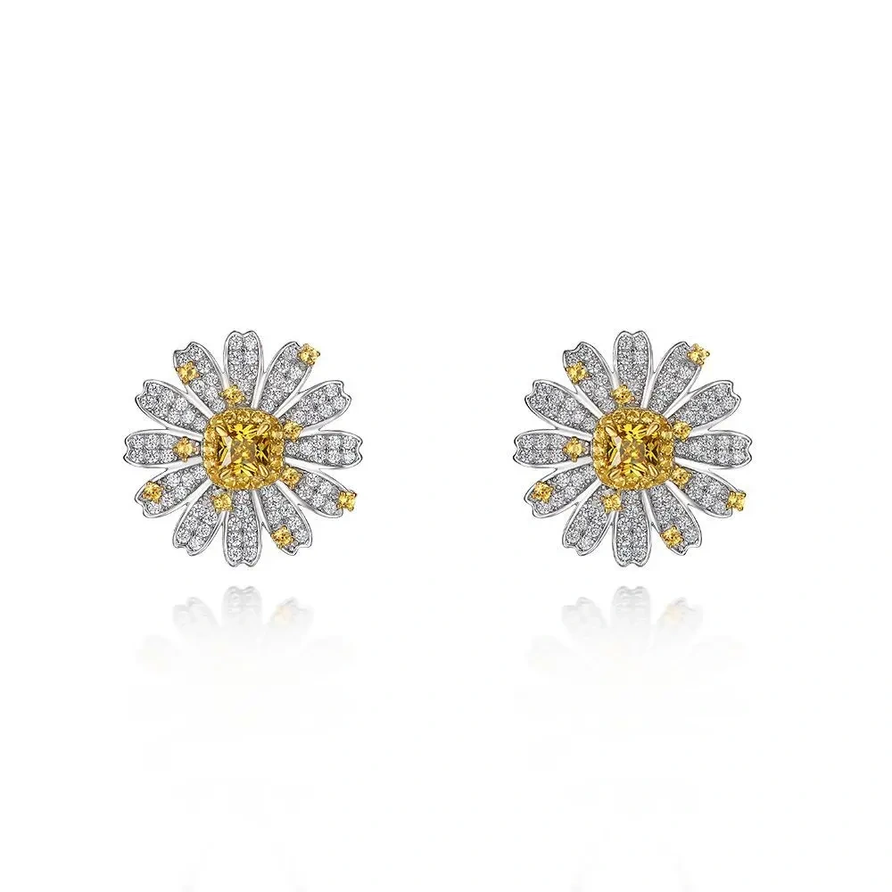 Winkin Winsin Luxury Brand 925 Sterling Silver Jewelry Feather Stud Earrings Full Diamond Earrings and Ear Clip Earrings Stud