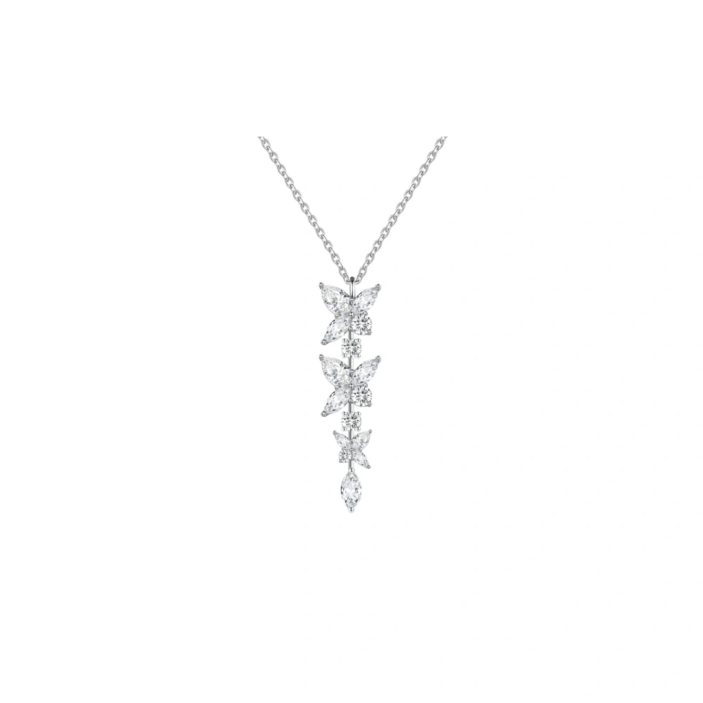 ShanLover Brand Real 925 Sterling Silver Pendants Necklace Jewelry For Woman White Gold Platinum Plating Chain Necklace Jewelry