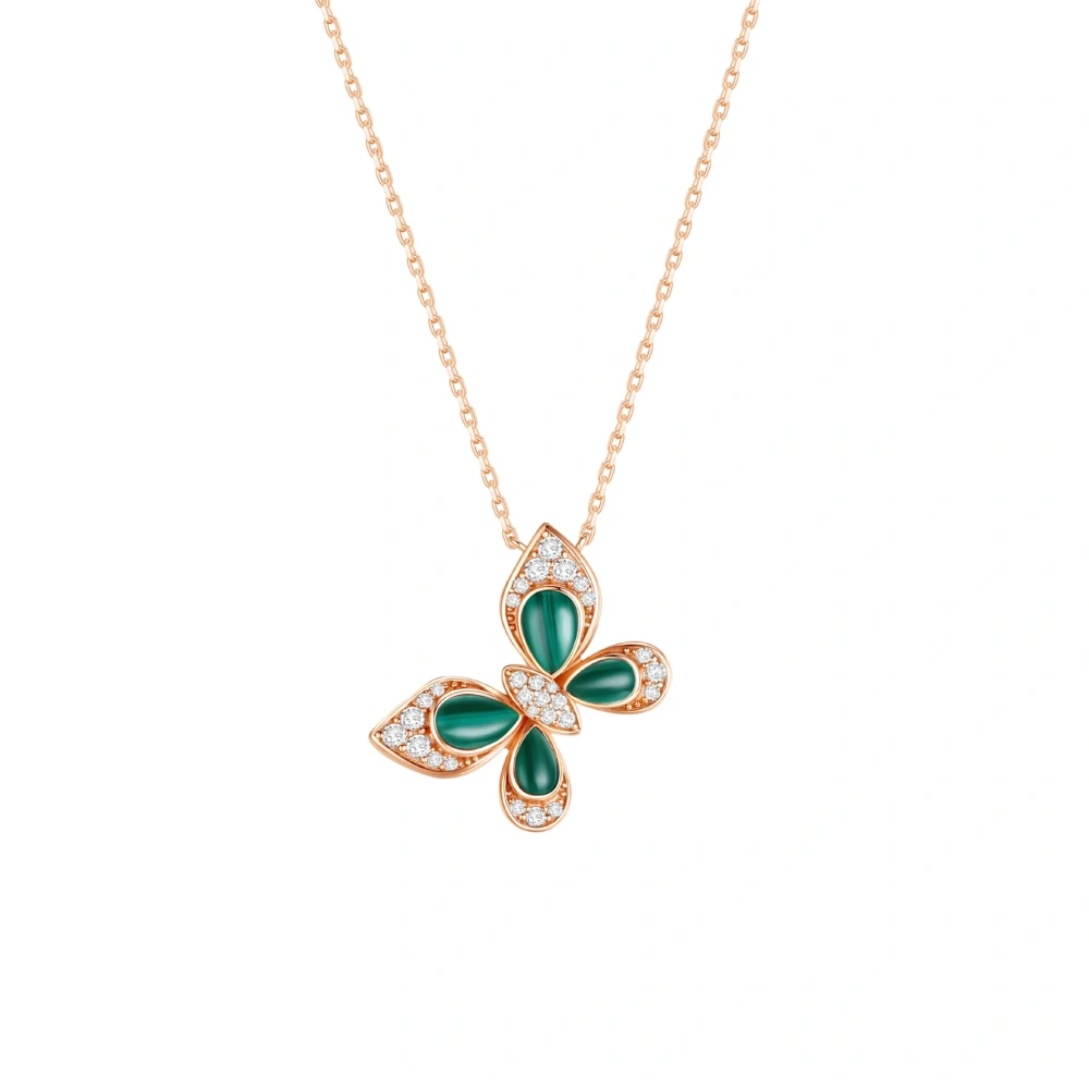 ShanLover Brand 925 Sterling Silver Pendants Necklaces White Red Green Gemstones Butterfly Necklace Pendants Jewelry For Women