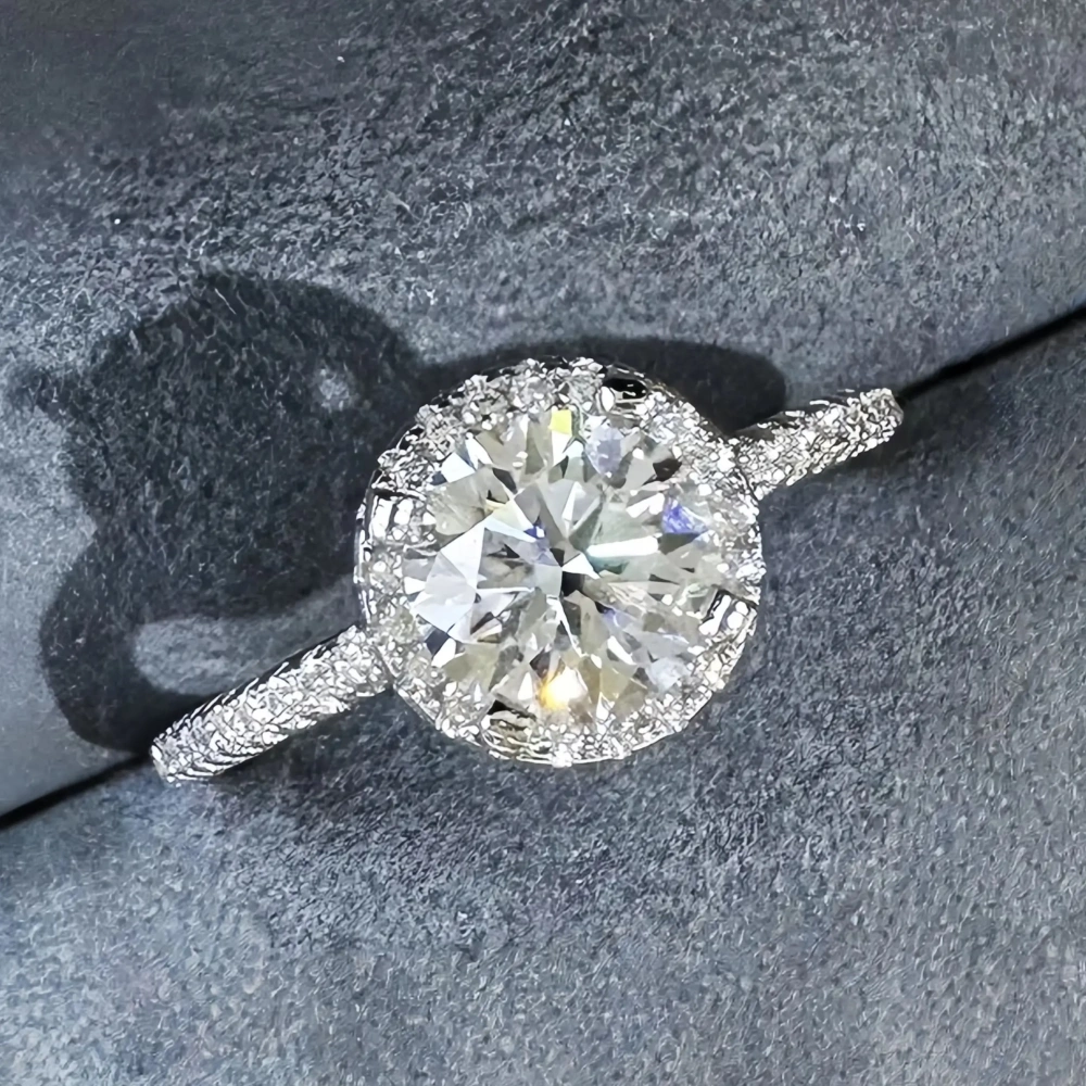 ShanLover Brand S925 Sterling Silver Moissanite Diamond Ring CMA Certificate MST Top Grade 1ct Luxury Rings Jewelry