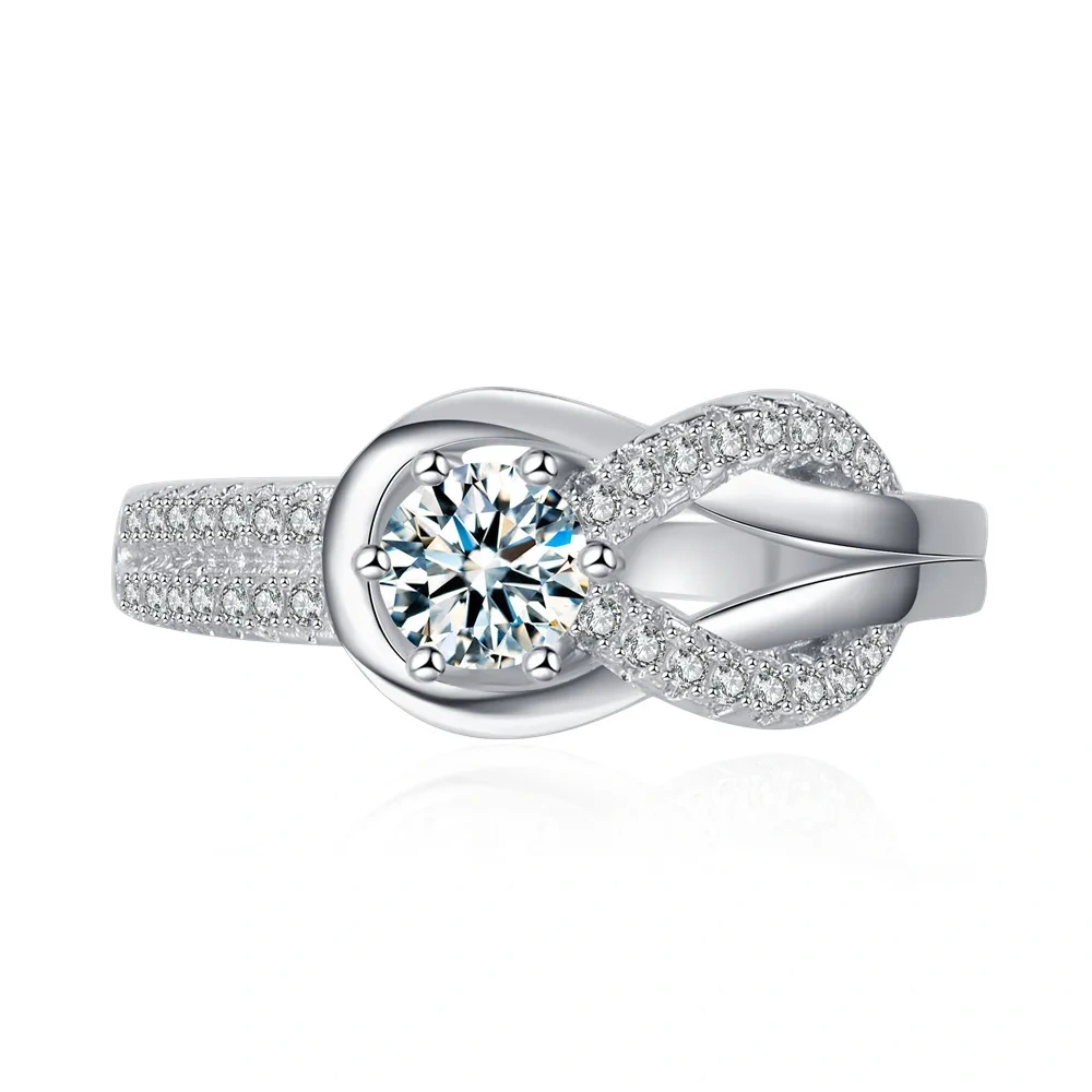ShanLover Brand Mosan Diamond Ring for Women High Quality 925 Sterling Silver High End Niche Design Elegant Fashion Jewelry