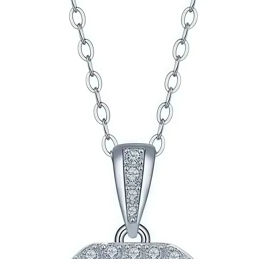 ShanLover Brand High Quality 2ct Moissanite Diamond Pendant Necklace for Women 925 Sterling Silver CMA Certificate Jewelry