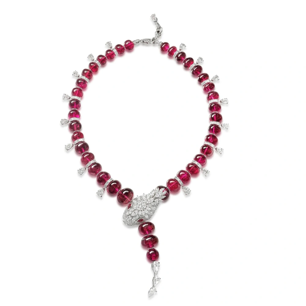 Winkin Winsin Luxury Brand  925 Silver Gold Plated Necklace High Carbon Diamond Spirit Snake, Natural Chalcedony For Girls