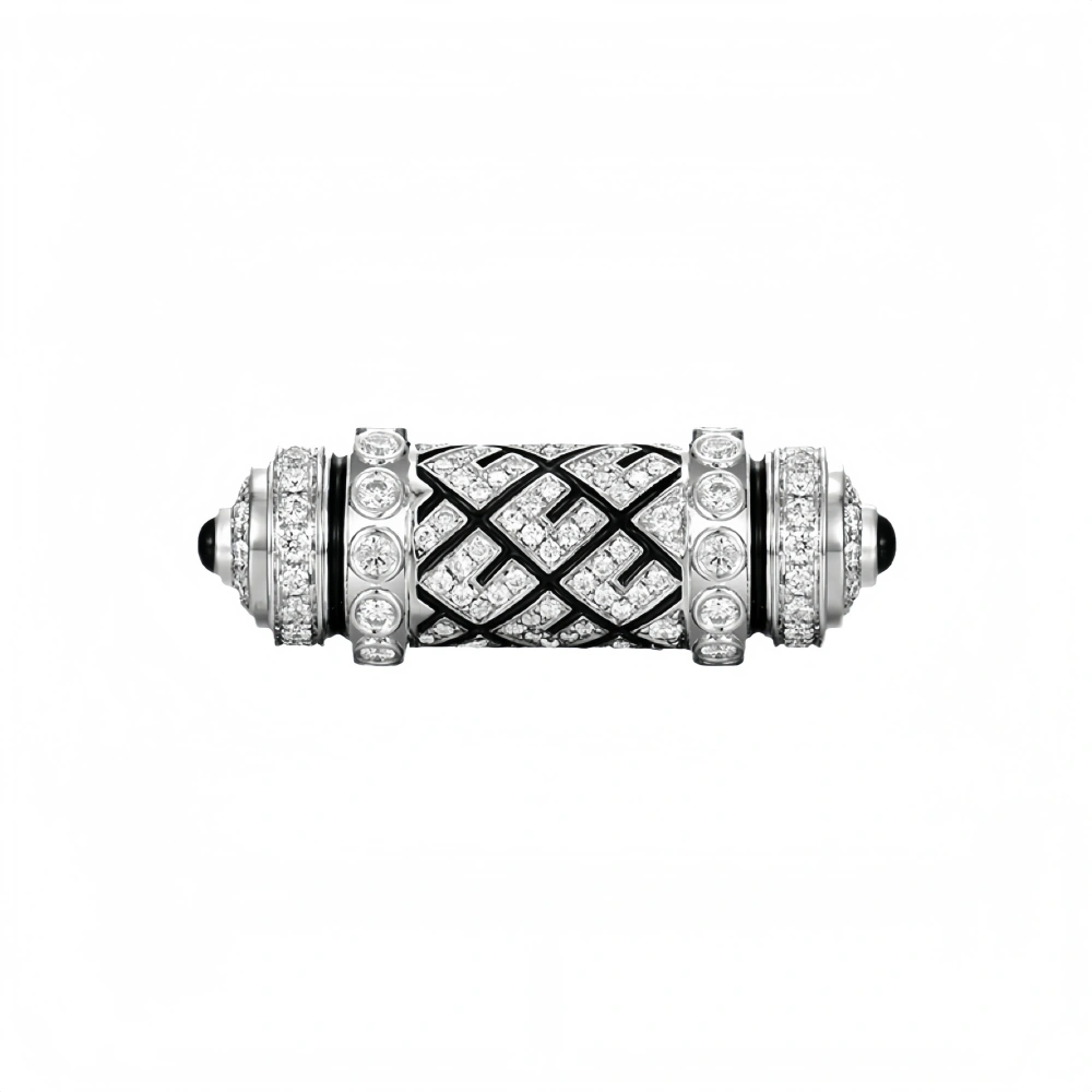 Winkin Winsin Luxury Brand Designer S925 Real 925 Sterling Silver Rings For Woman Man Black Enamel Rolling Zircon Ring Jewelry