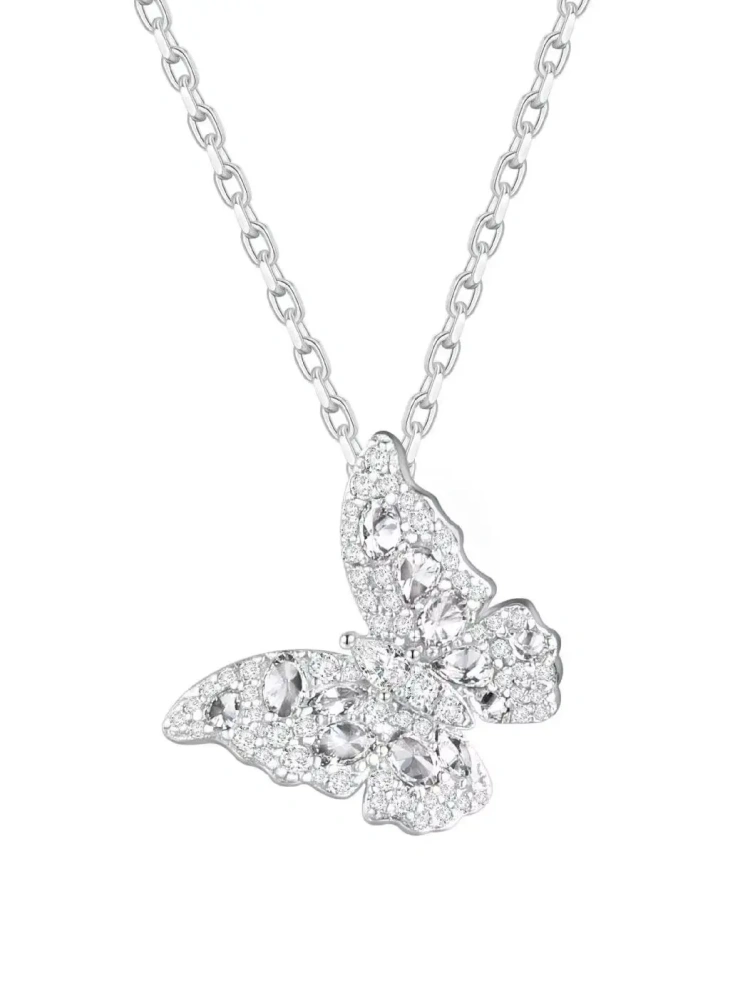 ShanLover Brand 925 Sterling Silver Pendant White Gold Platinum Plating High Grade Fashion Butterfly Necklace Jewelry For Women