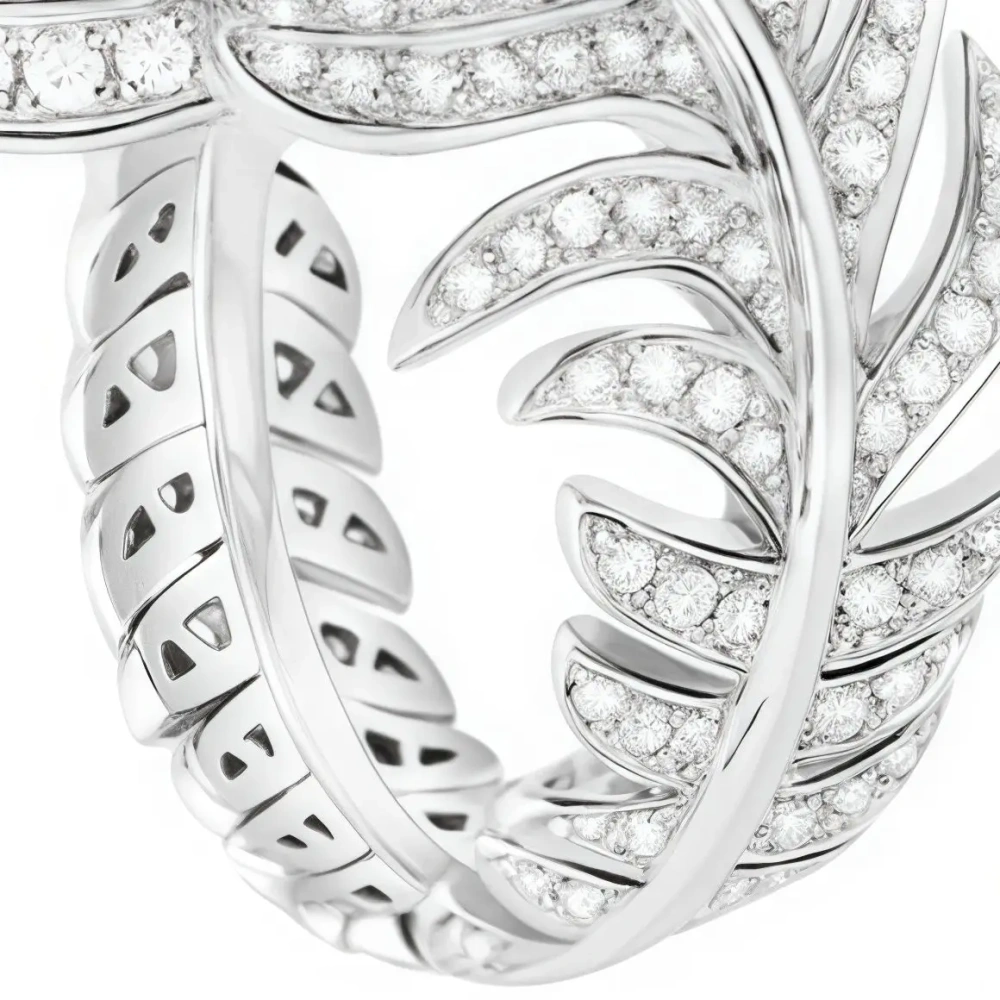 Winkin Winsin Luxury Designer Brand 925 Sterling Silver Rings For Women Bohemian Style Feather s925 Pure Silver Ring Jewelry