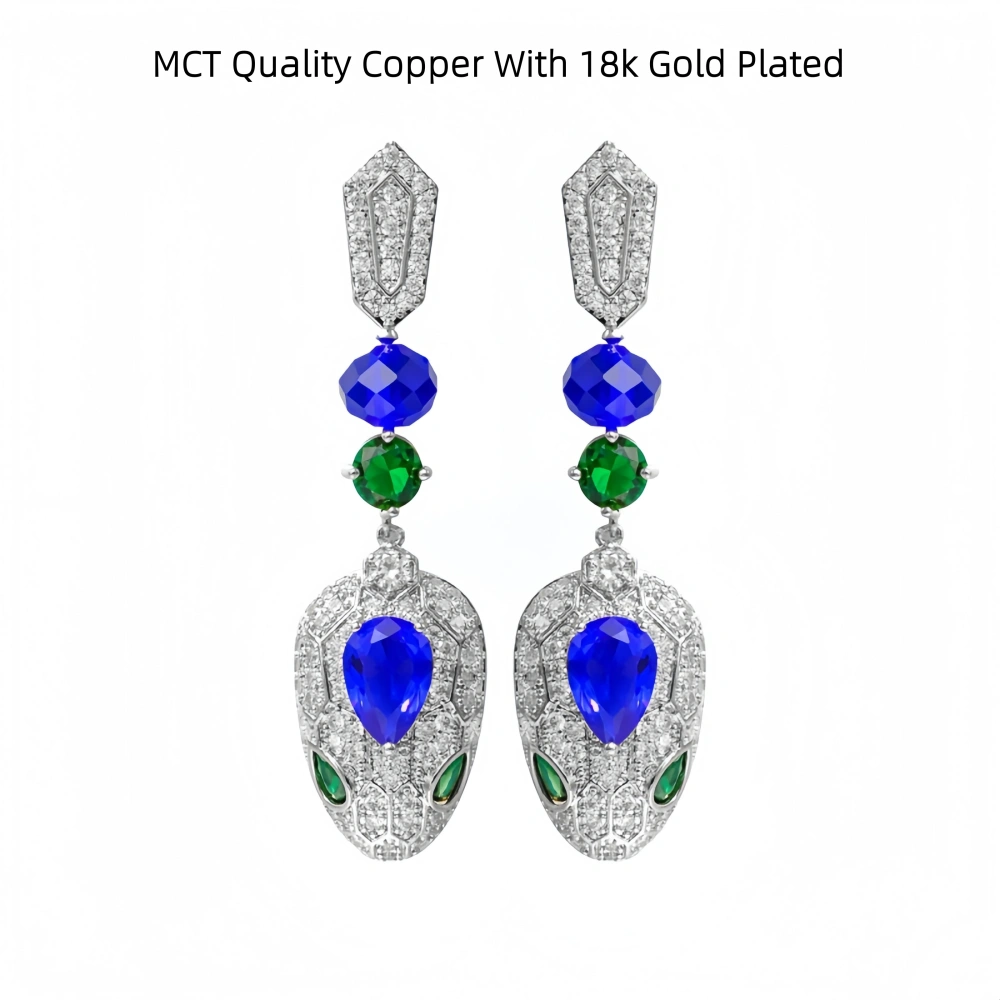 Winkin Winsin Luxury s925 925 Sterling Silver Drop Earrings For Women Snake Earrings Pigeon Blood Gemstone Stud Earrings Jewelry