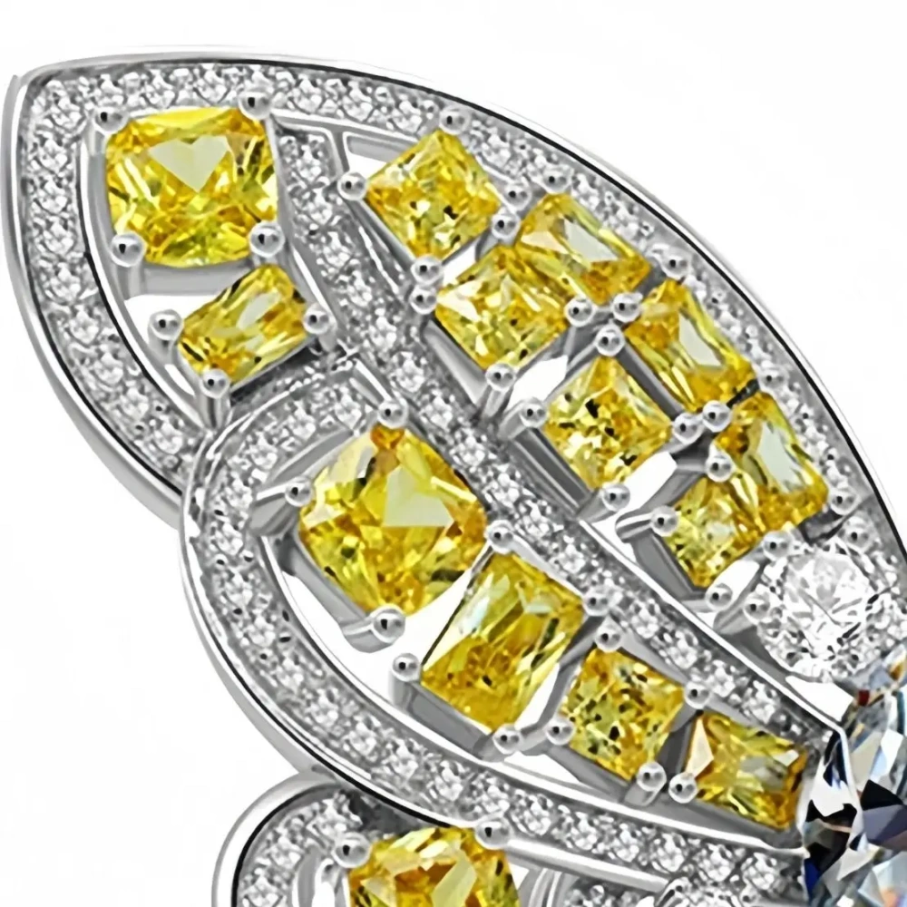 Winkin Winsin Brand Luxury 925 Sterling Silver butterfly Ring Full Handmade Diamond Gemstones Jewelry Rings For Woman Jewellery