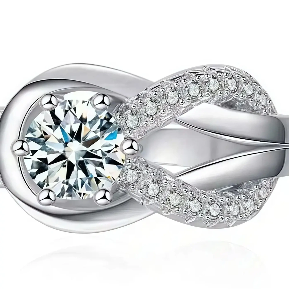 ShanLover Brand Mosan Diamond Ring for Women High Quality 925 Sterling Silver High End Niche Design Elegant Fashion Jewelry