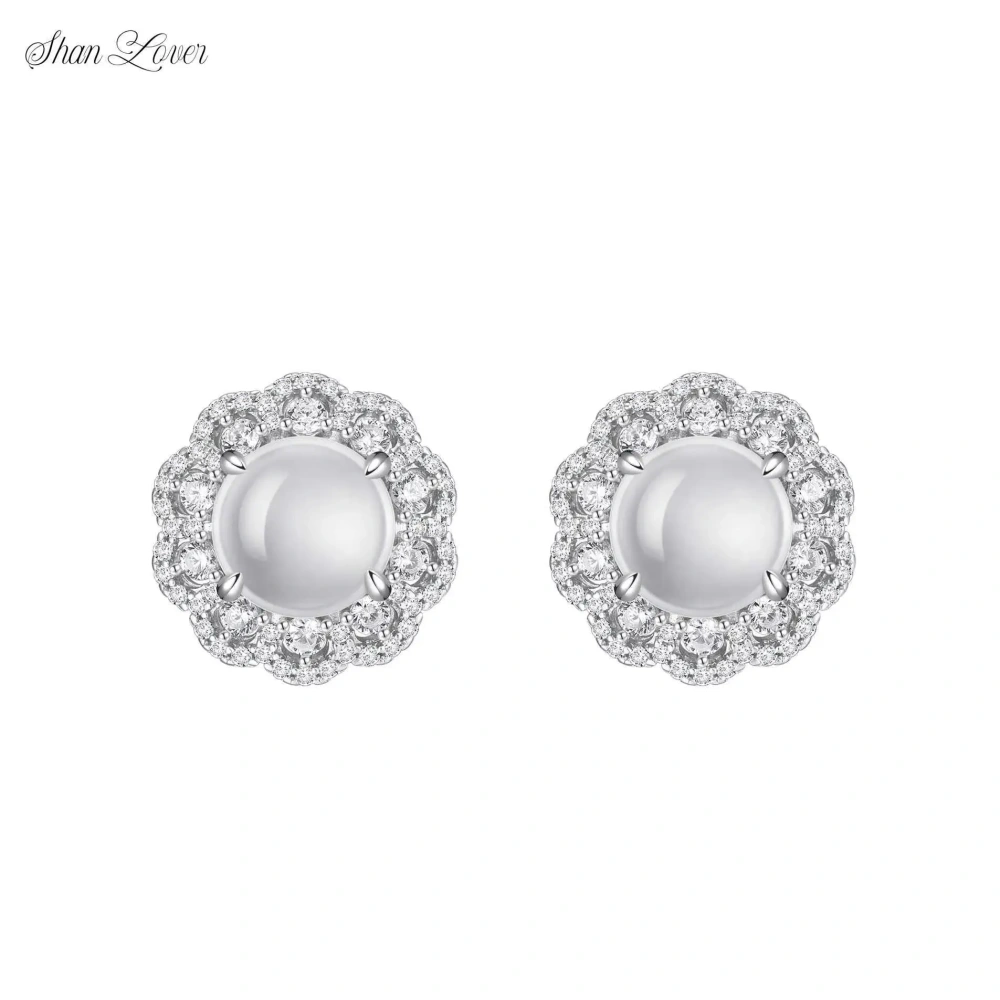 ShanLover Brand Chinese Style Imitation Jade Lace Earrings Fringed Design Exuding Light Luxury And Sophistication