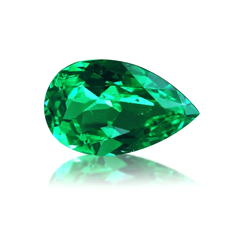 ShanLover Brand GRC Certificate Top Grade Lab Grown Emerald Beads Gemstones Emeralds Bead For DIY Jewelry Pendant Rings Earrings