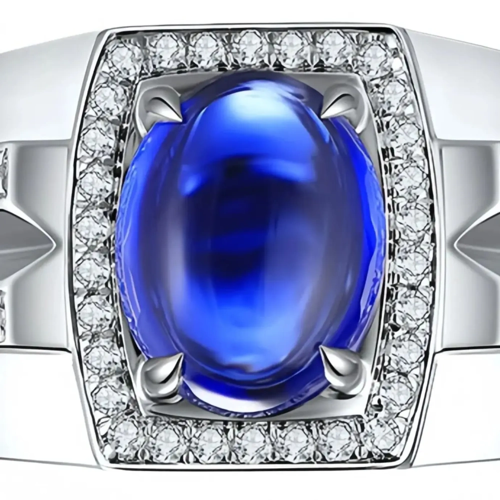 ShanLover Brand Real 925 Sterling Silver Rings MUSHAN CO. MGI Grade Lab Grown Sapphire Ring for Men Women Blue Gemstones Jewelry