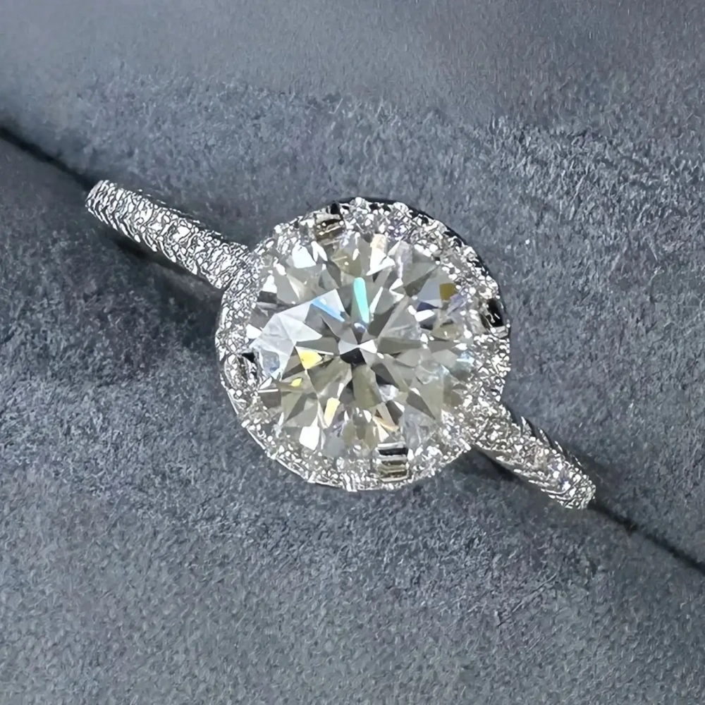 ShanLover Brand S925 Sterling Silver Moissanite Diamond Ring CMA Certificate MST Top Grade 1ct Luxury Rings Jewelry