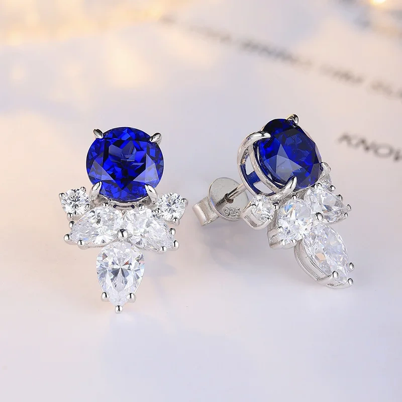 ShanLover Brand  Luxury Brand Designer Lab Grown Gemstones Certificated Real 925 Sterling Silver Pendant Earrings Jewelry