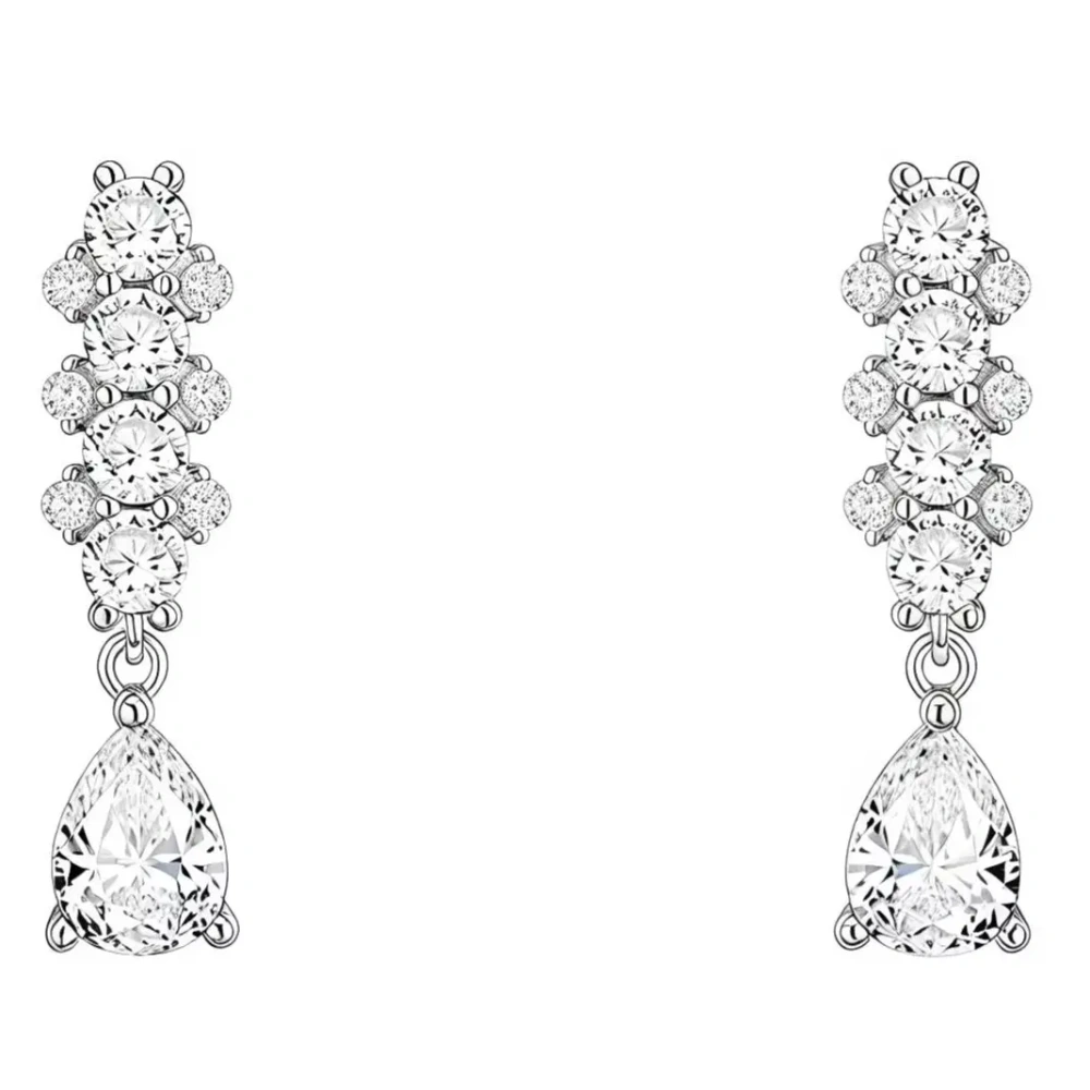 ShanLover Brand CMA Certificate 5A Level Luxury Designer 925 Sterling Silver Zircon Drop Earrings For Woman Jewelry