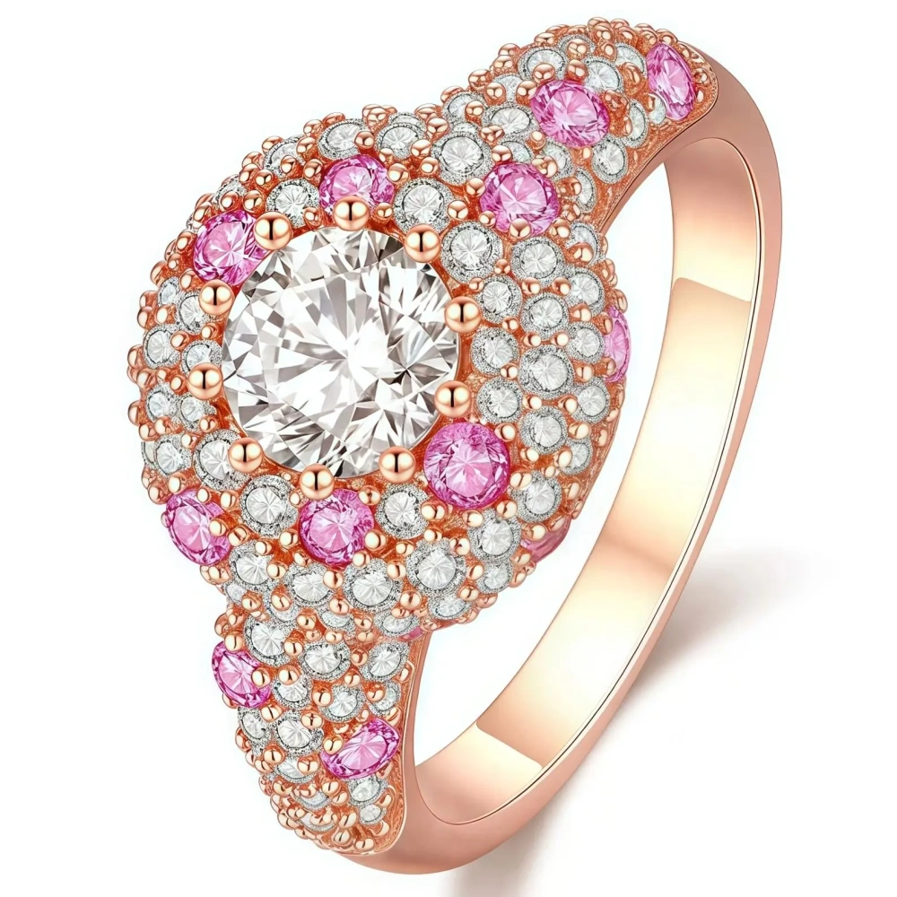 ShanLover  Brand High Quality Fashion New Products  925 Sterling Silver Diamond Row Ring Diamond Ring Fashion Jewelry Accessory