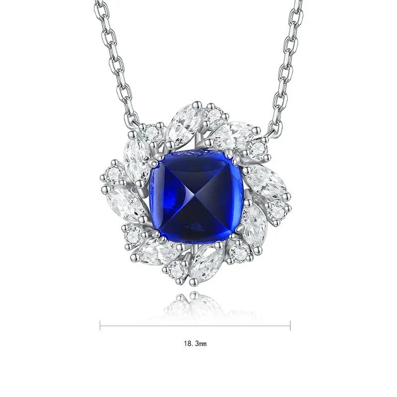 ShanLover Brand High Quality Luxury Personalized Trendy Sugar Tower Shaped Cultivated Ruby Necklace Fine Jewelry Pendant