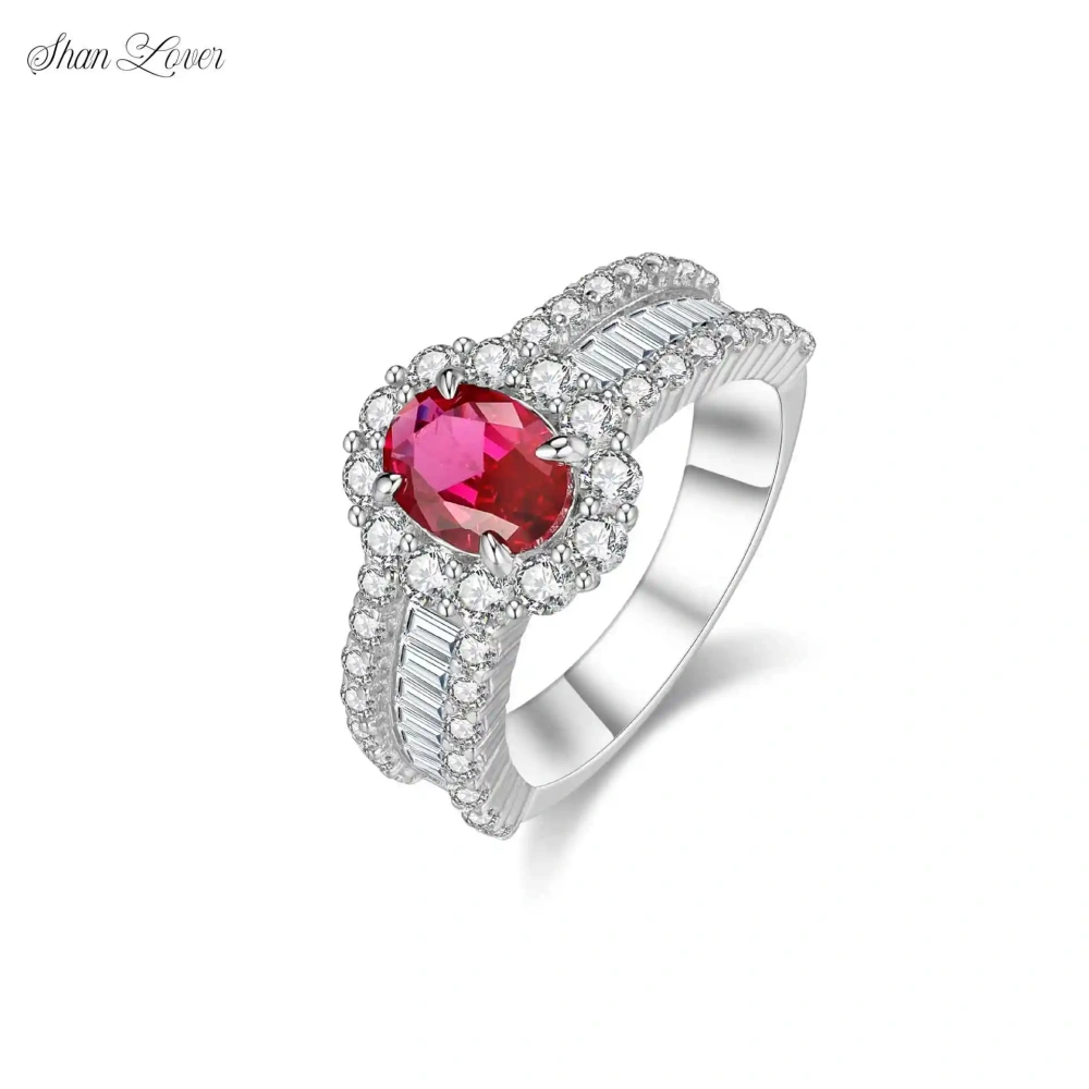 ShanLover Brand MST Top Grade 2.5ct Moissanite Diamond Ring Vintage ladies Luxury S925 Sterling Silver Rings Gemstones Jewelry