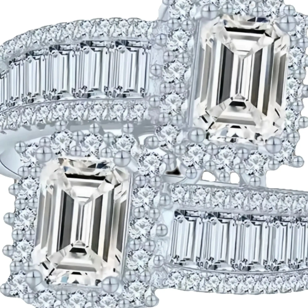 ShanLover Brand MST Grade Moissanite Diamond Ring S925 925 Sterling Silver Luxury Moissanite Gemstones Rings For Women Jewelry