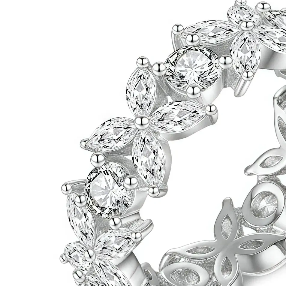 ShanLover Brand  High Quality  925 Sterling Silver Diamond Studded Ring Certificate Hot Sales Fashion Zircon Ring
