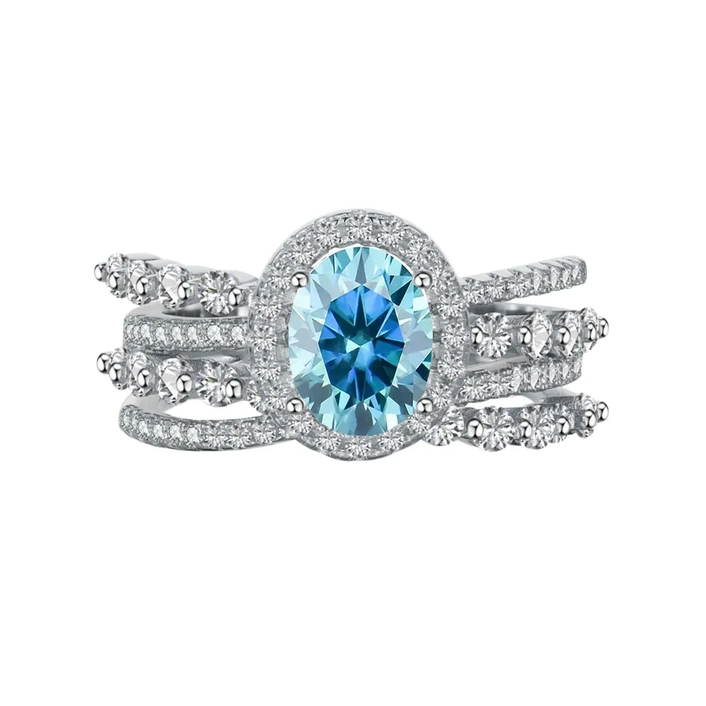 Winkin Winsin Luxury Designer MST Top Grade Moissanite Diamond Rings Woman Colorful Gemstone 925 Sterling Silver Ring Jewelry