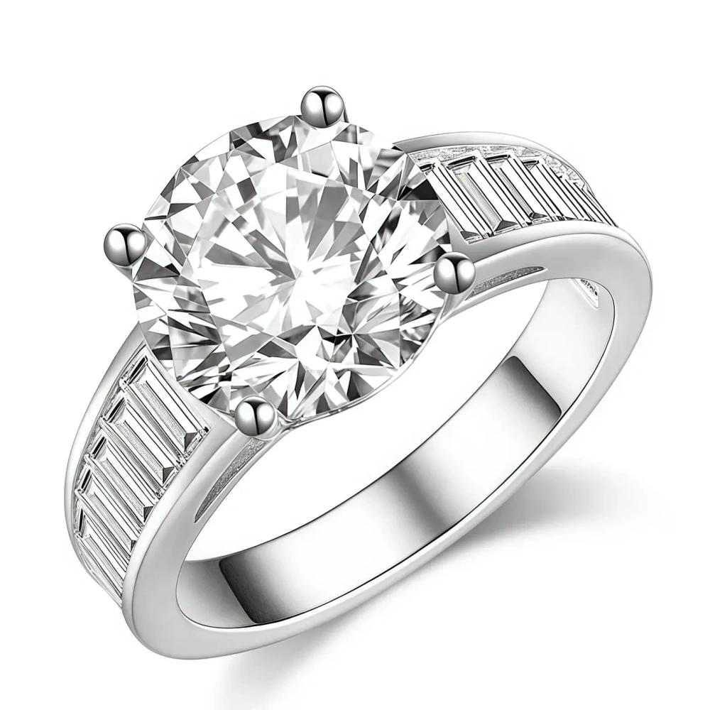 ShanLover Brand High Quality Certificate Hot Sales Fashion Zircon Ring S925 Silver round Diamond Full Row Ring Women