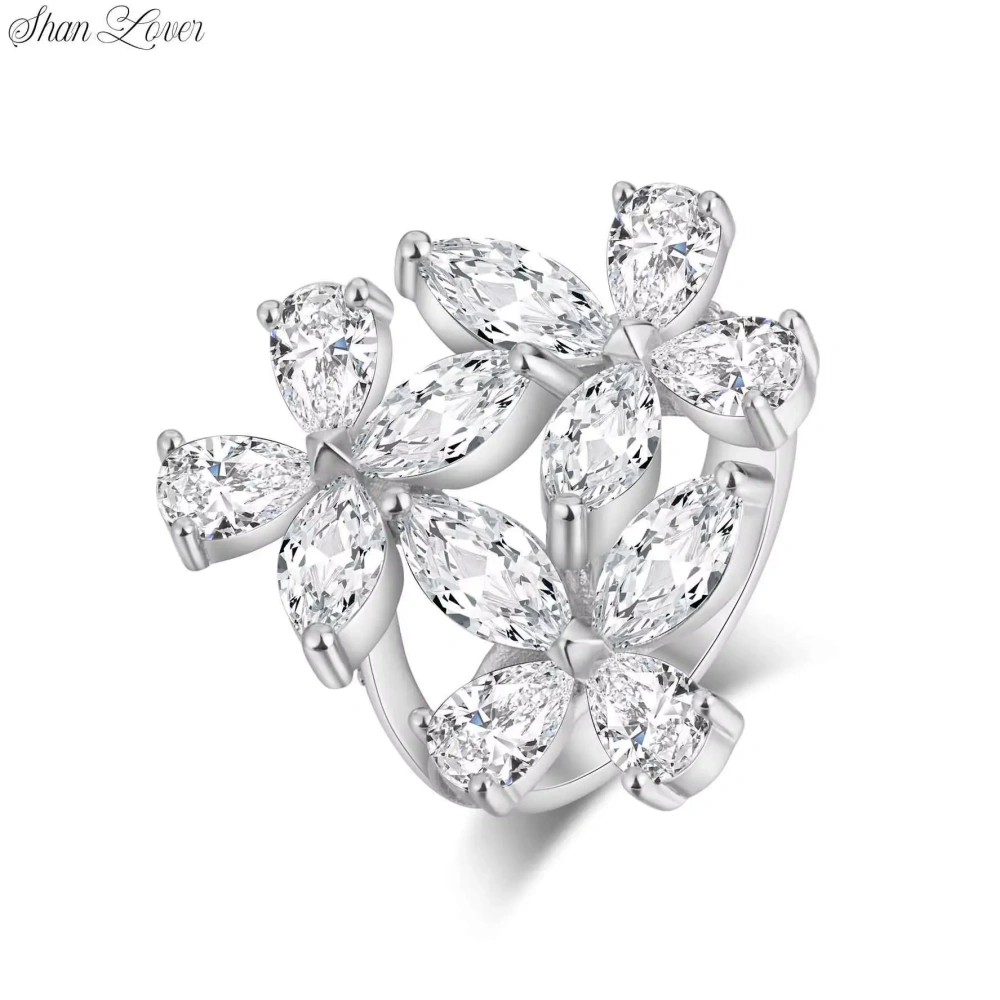ShanLover Brand 925 Sterling Silver Rare Women's Trio Butterfly Ring Similar Style To Ge Family Fashionable Jewelry